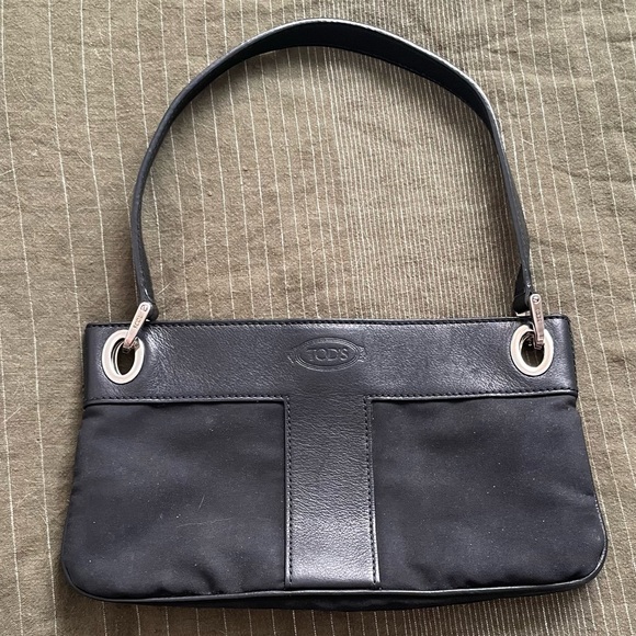 Tods Authentic Mini Leather and Nylon Handbag - Picture 8 of 10